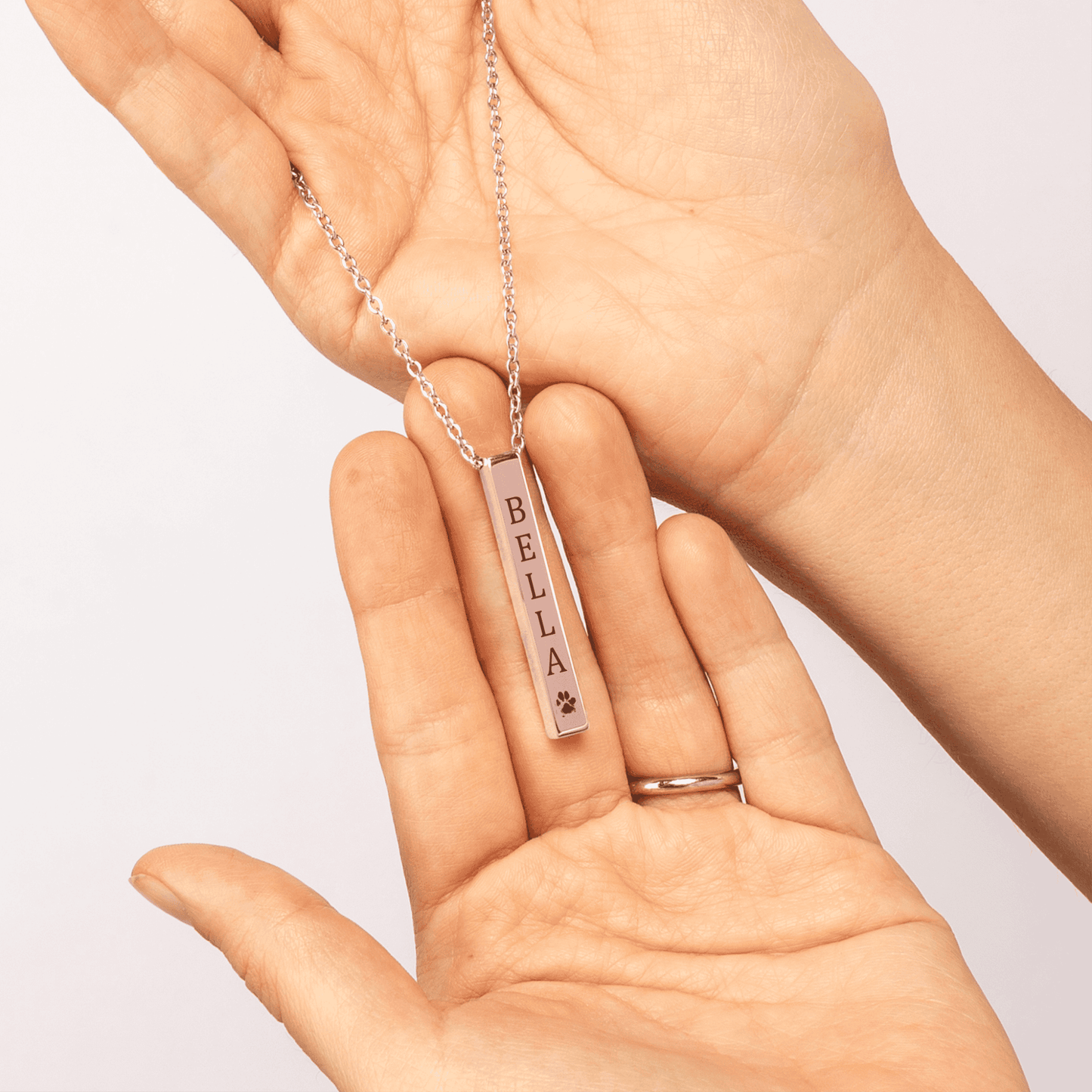 Rose Gold Bar Necklace