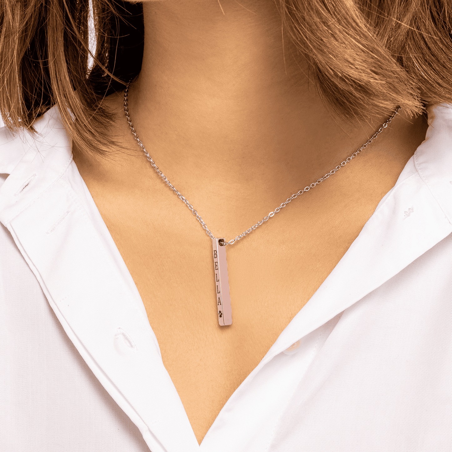 Rose Gold Bar Necklace