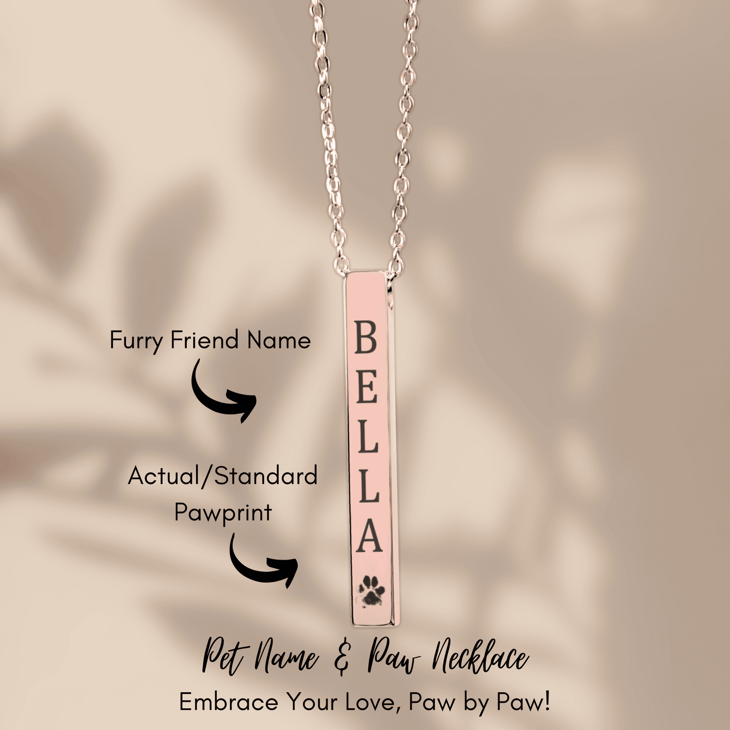 Rose Gold Bar Necklace