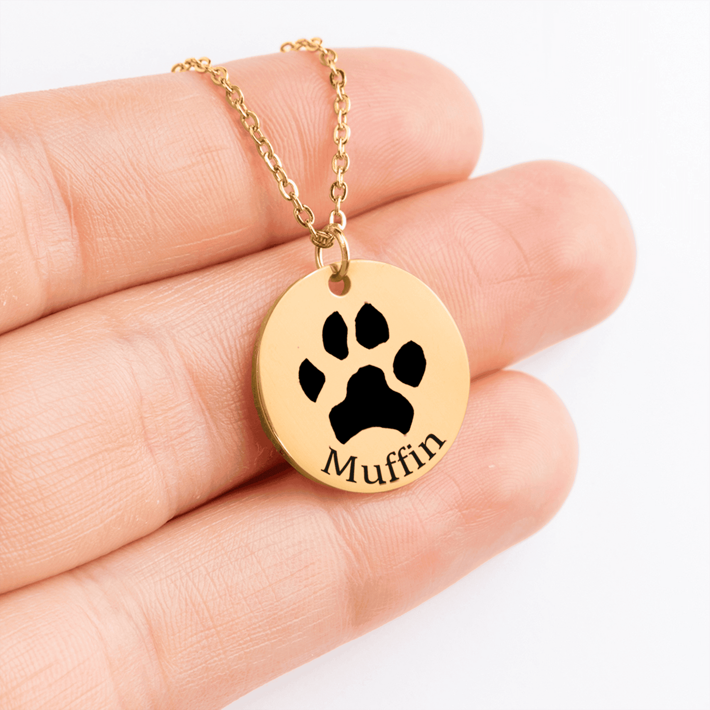 Gold Paw Print Necklace