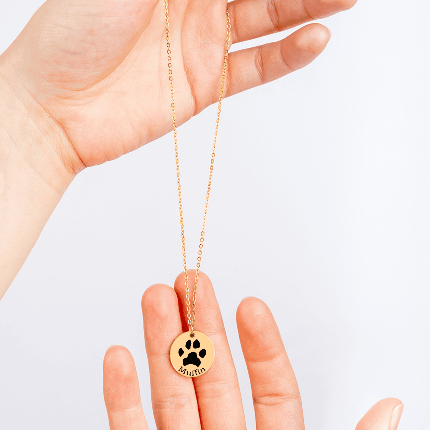 Gold Paw Print Necklace