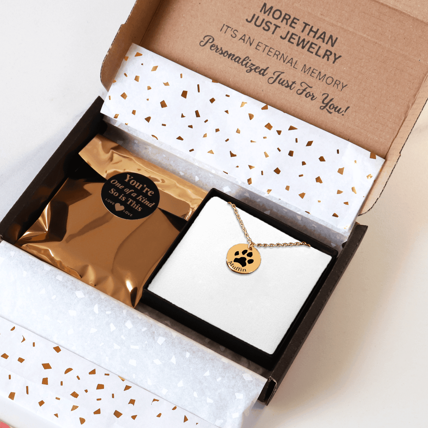 Gold Paw Print Necklace
