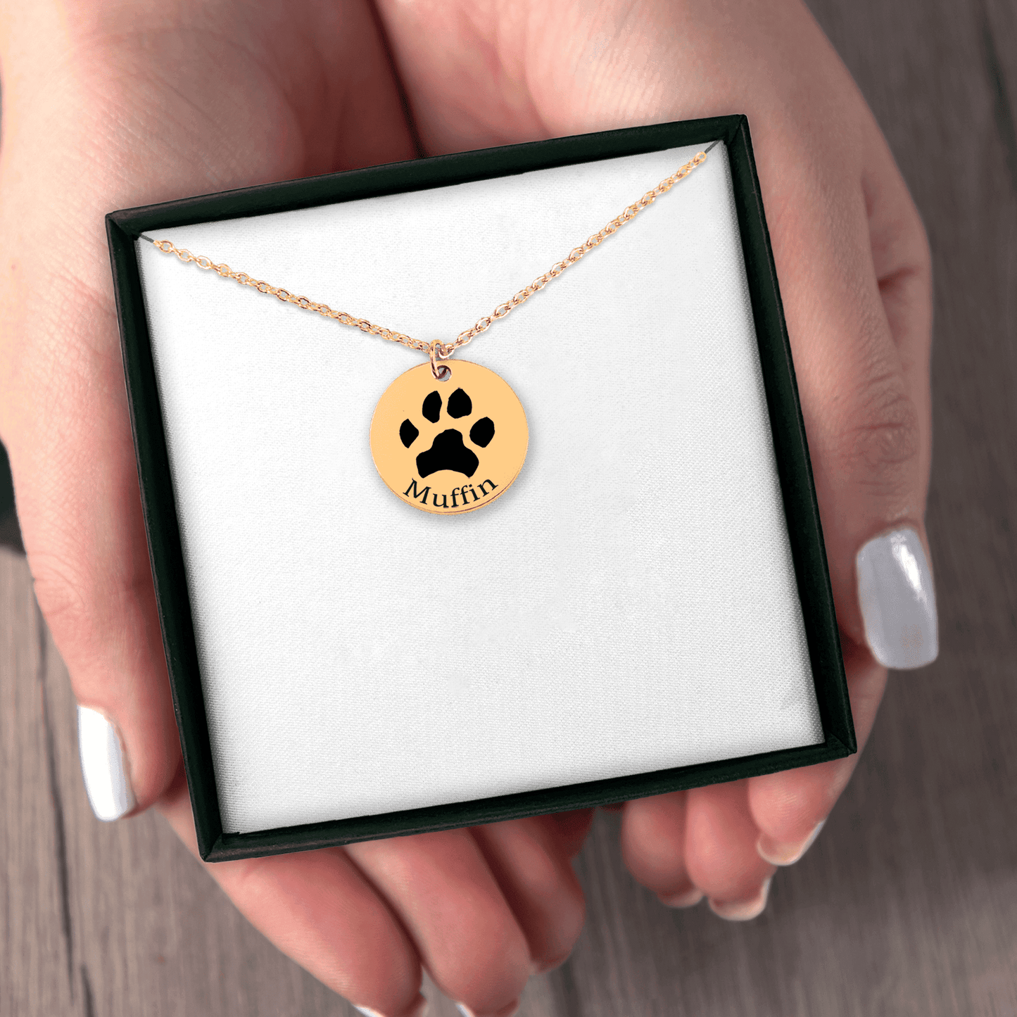 Gold Paw Print Necklace
