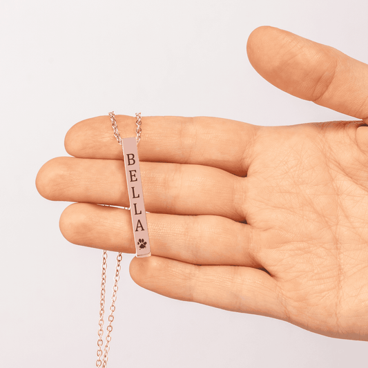 Rose Gold Bar Necklace