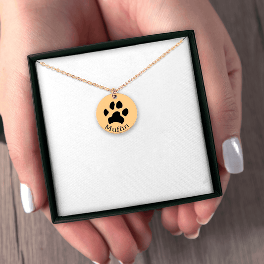 Gold Paw Print Necklace