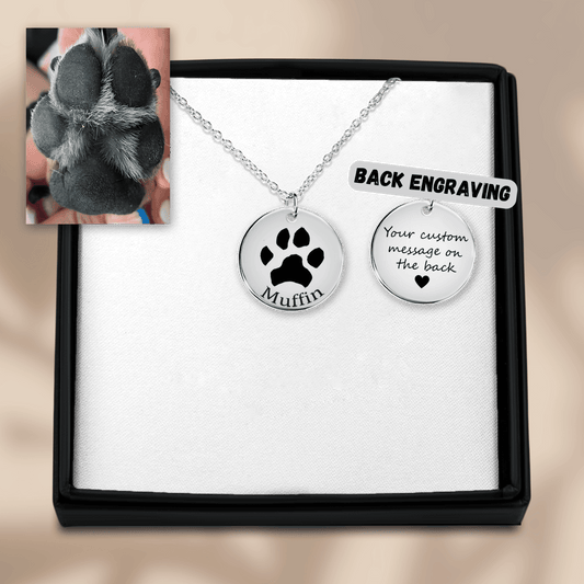 Silver Paw Print Necklace